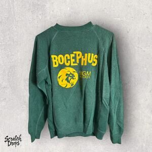 Hank Williams Jr Bocephus Vintage 90s tour Sweatshirt Size Medium Grail Green